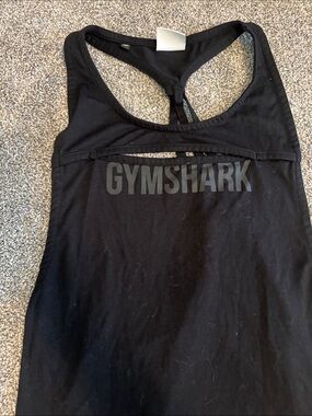 Gymshark Black Racerback Tank with Cutout Detail